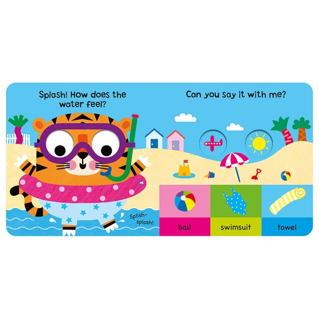 كتاب مصور للاطفال عن الشاطئ "النمر في الشاطئ" من كامبل بوكس Tiger At The Beach