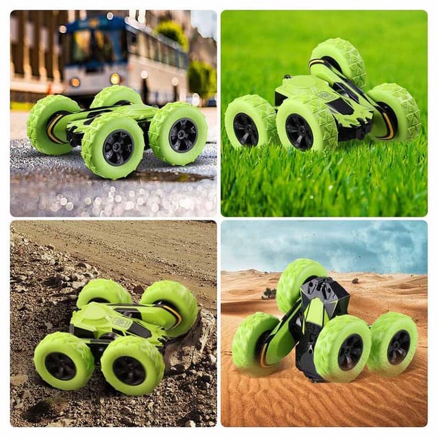 سيارة ريموت أطفال ماكس فانسي من أوكر  لون أخضر UKR  Atom Max Fancy Stunt Car 