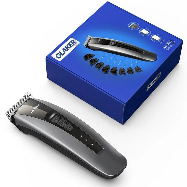 ماكينه حلاقه شعر راس واللحية للرجال جلاكر مع رؤوس متعددة Glaker Multifunctional Hair Clippers