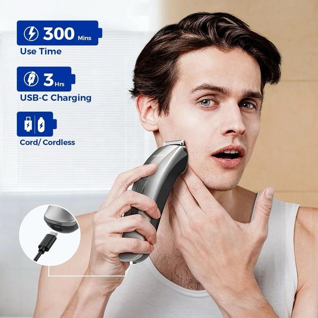 ماكينه حلاقه شعر راس واللحية للرجال جلاكر مع رؤوس متعددة Glaker Multifunctional Hair Clippers