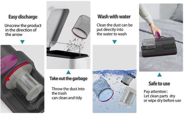 مكنسة تنظيف الكنب الكهربائية 12000 باسكال Wireless Mattress Vacuum Cleaner