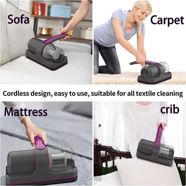 مكنسة تنظيف الكنب الكهربائية 12000 باسكال Wireless Mattress Vacuum Cleaner
