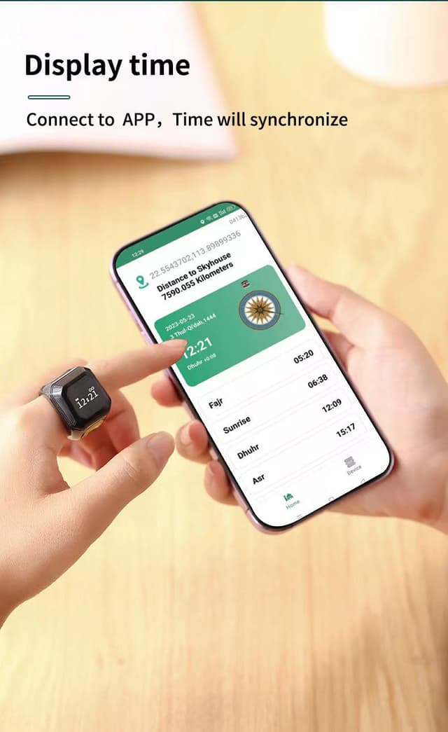 خاتم التسبيح الذكي اللاسلكي Rechargeable Smart Rings Counter