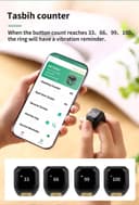 خاتم التسبيح الذكي اللاسلكي Rechargeable Smart Rings Counter