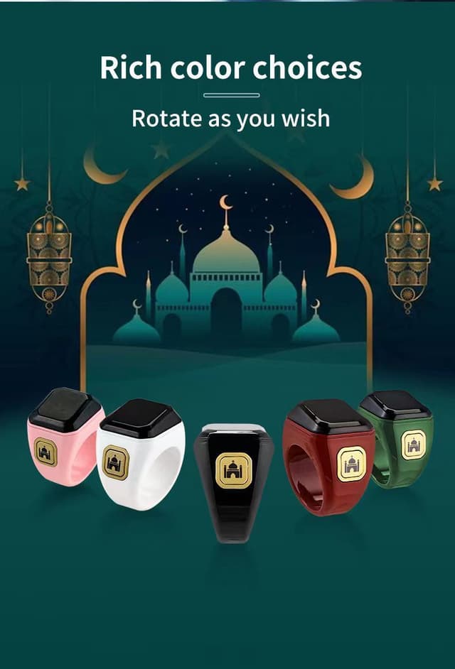 خاتم التسبيح الذكي اللاسلكي Rechargeable Smart Rings Counter