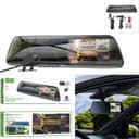 مراية سيارة داش كام للسيارة هوكو أمامية وخلفية 200 مللي أمبير Hoco DV4 4.5-inch Camera Car 2in1 Rearview Mirror Driving