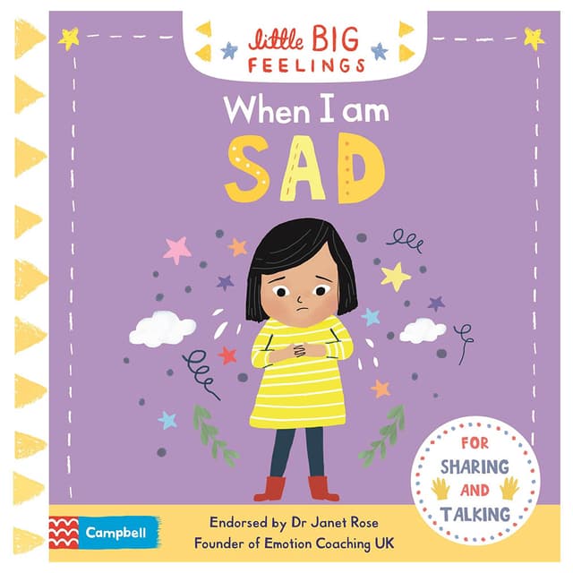 كتاب مصور للاطفال للتعامل مع الشعور بالحزن "عندما أكون حزيناً" من كامبل بوكس When I am Sad