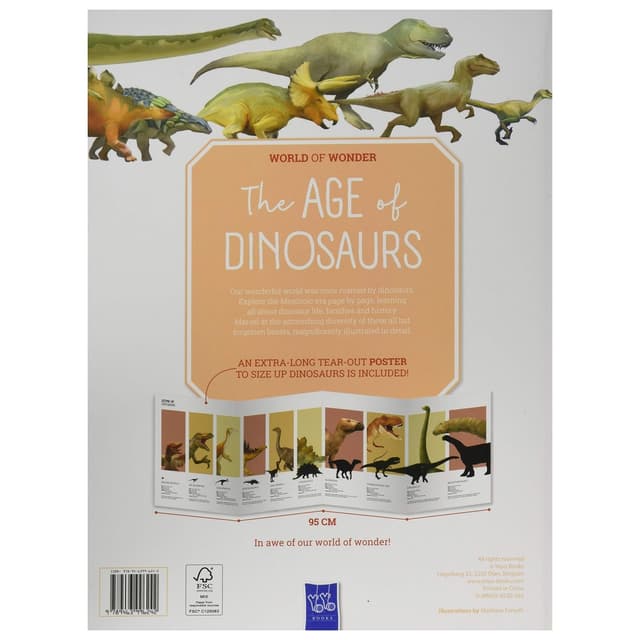 كتاب عصر الديناصورات للأطفال باللغة الإنجليزية باونس Wow Age Of Dinosaurs
