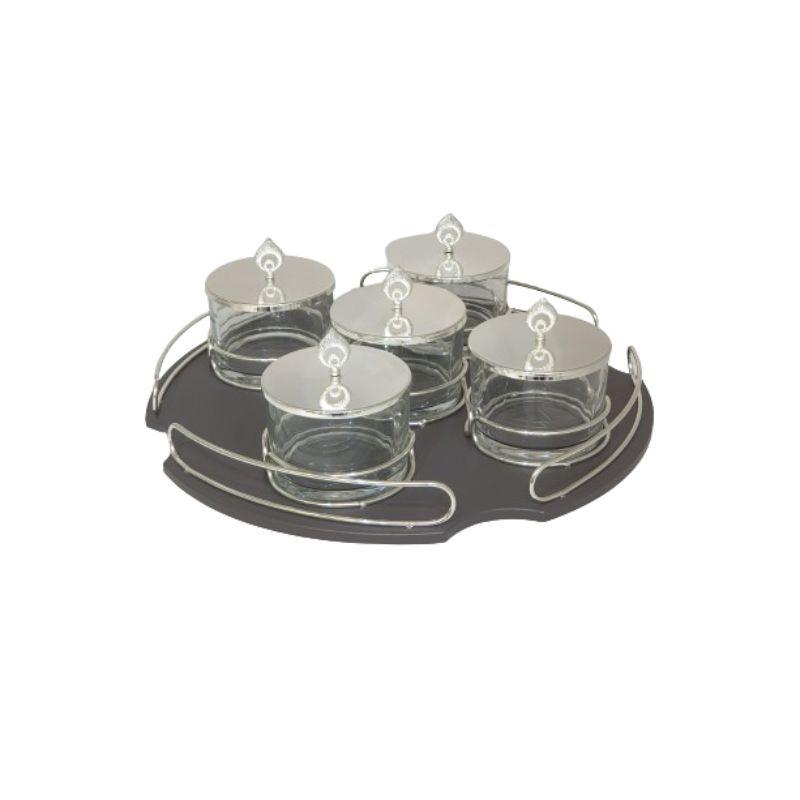 5 Serving Plates With Tray PL-RNT