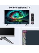 شاشة 50 بوصة 4K UHD سمارت بزمن استجابة 6.5 ميللي ثانية فضي جيباس Geepas 50- Inch Vidaa 4k Ultra Hd Smart Tv Frameless Design And Matte Silver - SW1hZ2U6MjEwOTkzNQ==