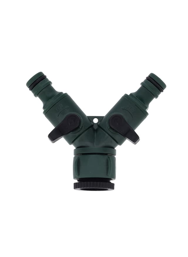 وصلة خرطوم المياه ثلاثية على شكل Y مع صمامين من جيباس Geepas 3 Way Splitter