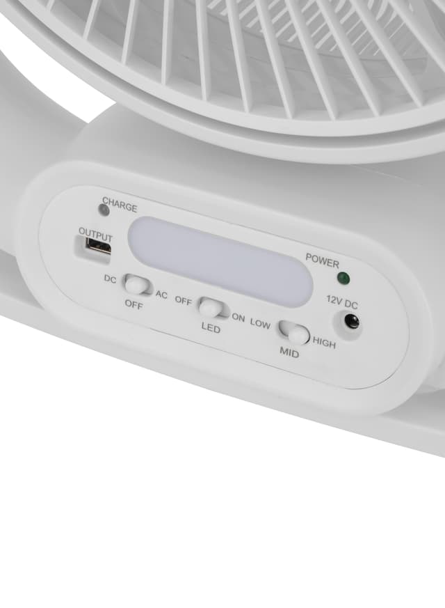 مروحة أرضية 12 انش 5 شفرات 22 واط قابلة لإعادة الشحن جيباس Geepas 12" Rechargeable Table Fan With Powerful Motor