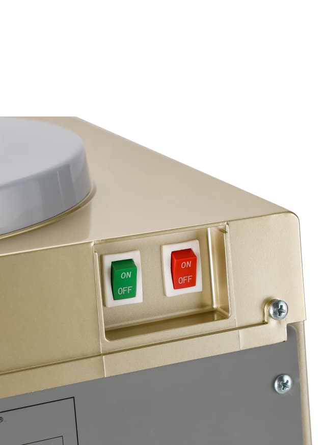 Geepas Hot & Cold Water Dispenser With Cabinet, Stainless Steel Water Tank, Normal, Hot & Cold Function, Child Safety Lock, Sus304 Stainless Pipe, Childproof Tap Design, Low Noise Design Golden