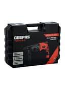 Geepas 26mm Rotary Hammer, Hammer With Sds Plus 4 Function And Adjustable Soft Grip Handle, Point And Flat Chisel, Heavy Duty Rotary Hammer Drill