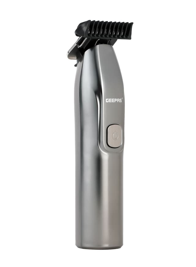 Geepas Rechargeable Hair And Beard Trimmer- / With High-Capacity Li-Ion Battery And 180 Min Working Time/ Detachable Blades And Waterproof Ipx7/ Cordless Operation, Perfect For Home And Saloon