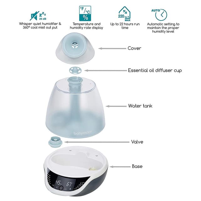 جهاز مرطب هواء بيبي موف babymoov - Baby Humidifier Hygro +