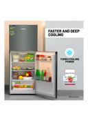 ثلاجة كبيرة 180 لتر فضي جيباس Geepas No Frost Double Door Refrigerator With Multi Air Flow