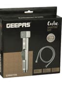Geepas Cube Shattaf Set- , Soft Spray, Non-Stop Water Jet With Easy Push Mechanism, High-Quality Abs Material, 1/2" Standard Connector, For Bathroom Use- Silver