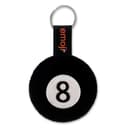 ميدالية مفاتيح باللون الأسود بشكل كرة بلياردو رقم 8 من إيموجي emoji - Keychain 8 Ball - Black