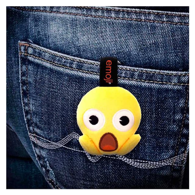 ميدالية مفاتيح باللون الأصفر بشكل وجه يصرخ من إيموجي emoji - Keychain Screem - Yellow