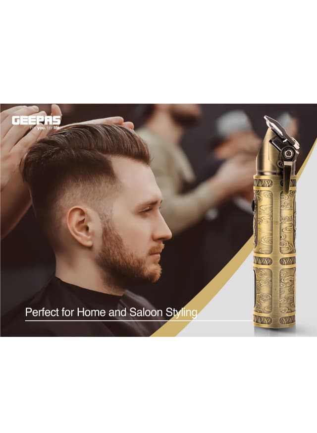 ماكينة حلاقة الشعر والذقن الاحترافية مع شاشة عرض من جيباس قابلة للشحن Geepas Professional Hair And Beard Clipper