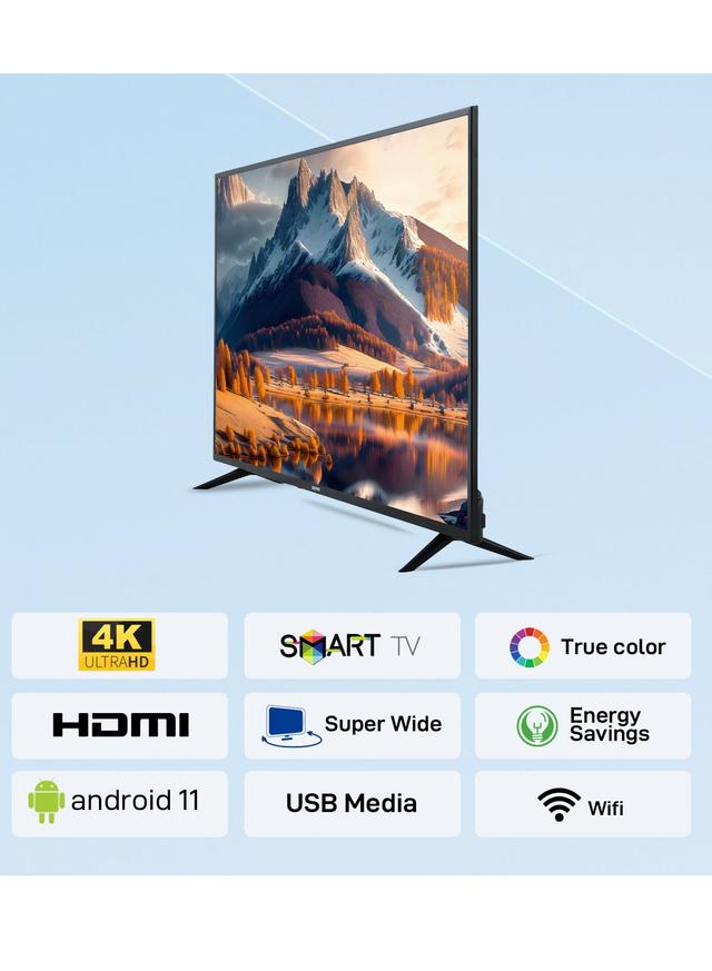 Geepas 50 Inch 4k Ultra HD Slim Led Smart Tv With Remote Control Hdmi And Usb Ports Android 11.0 Wi-Fi And Eco Efficiency - SW1hZ2U6MjExMDE4OA==