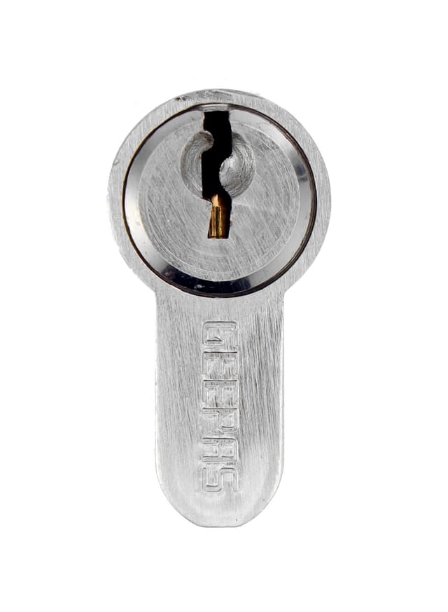 Geepas Sash Lock With Double Cylinder , High Quality Door Lock With Key, Door Lock Without Handle Perfect For Home & Office, Stainless Steel Latch Bolt And Dead Bolt, Three Keys Included