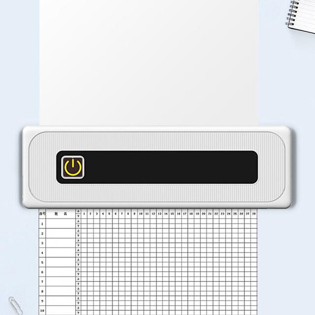 A4 Wireless Printer Portable Printer 200DPI Bluetooth A4 Paper Inkless Thermal Compact Printer
