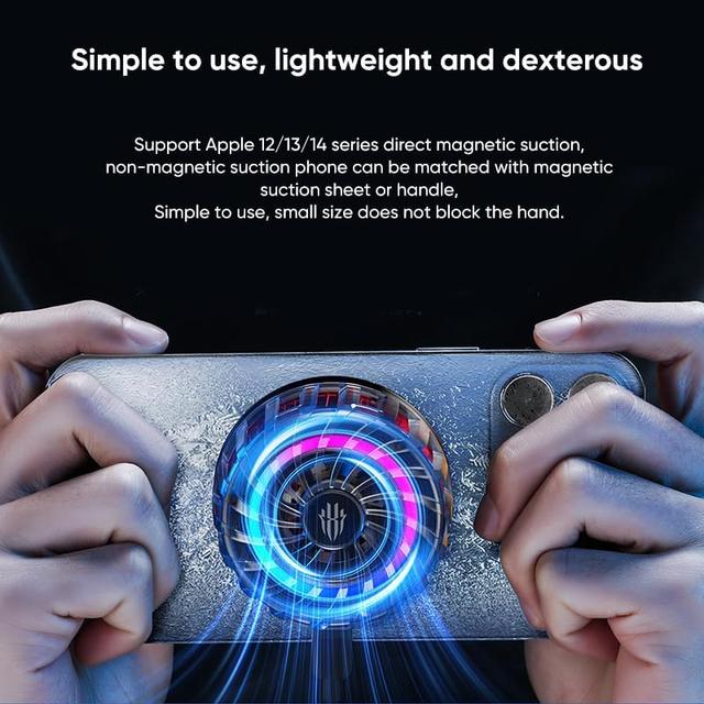 مروحة تبريد جوال ريد ماجيك مغناطيسية مع إضاءة Nubia RedMagic Magnetic Cooler 4 Pro