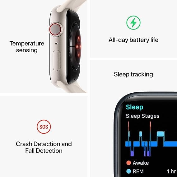 ساعة ابل 8 مقاس 45 ملم Apple Watch Series 8 GPS
