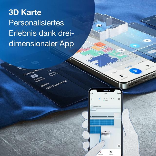 Ecovacs Deebot T9 Robot Vacuum Cleaner with Mop Function 3000 PA