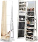 Full Length Dressing Mirror With Jewellery Storage Organiser