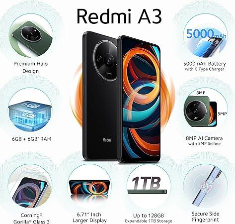 موبايل جوال شاومي ريدمي اي 3 Xiaomi Redmi A3 Smartphone - SW1hZ2U6MzA3MTIwMA==