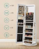 Full Length Dressing Mirror With Jewellery Storage Organiser