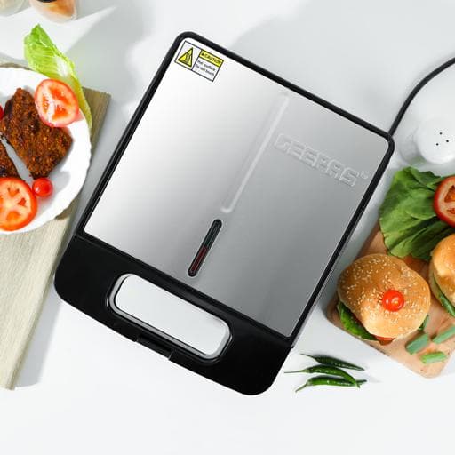 Geepas Stainless Steel Grill Maker 1400W GGT671N