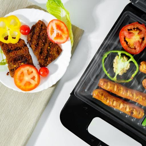 Geepas Stainless Steel Grill Maker 1400W GGT671N