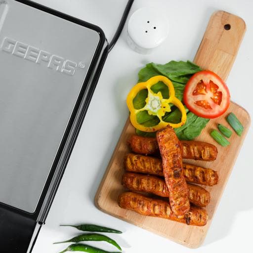 Geepas Stainless Steel Grill Maker 1400W GGT671N