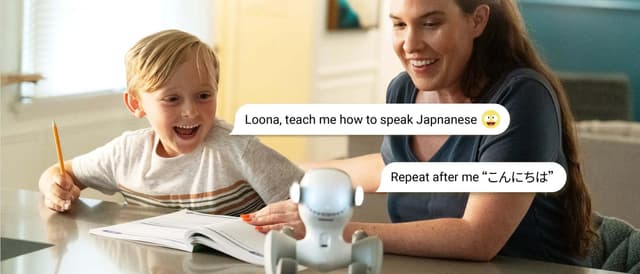 روبوت ذكي بالذكاء الاصطناعي لونا بيتبوت مع شاشة تفاعلية 2.4 بوصة Loona Smart AI Robot Petbot