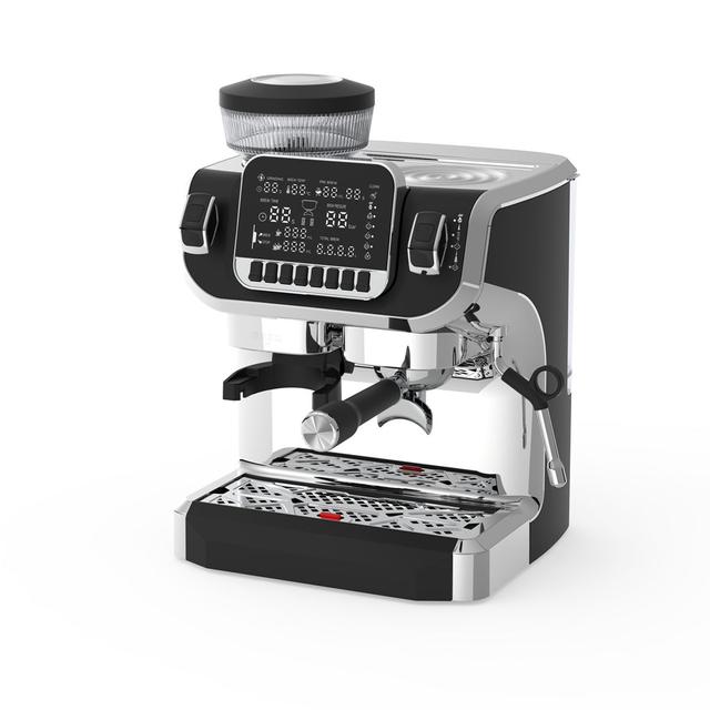 Lepresso Espresso Coffee Maker with Bean Grinder and LCD Display - Black - SW1hZ2U6MzA2MDQ4Mg==