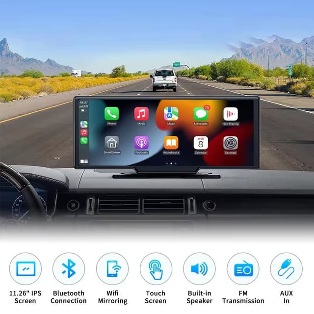 شاشة سيارة اندرويد 10.26 انش مع كاميرا خلفية Android Wireless Car Touch Screen