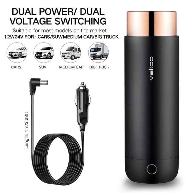 كوب تسخين ذاتي للقهوة للسيارة فسيتو 350 مللي Vsitoo Insulated Car Water Bottle