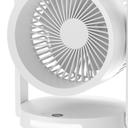 مروحة صغيرة متنقلة مع ضوء مدمج 3600 مللي أمبير 4 سرعات Portable Desk Fan