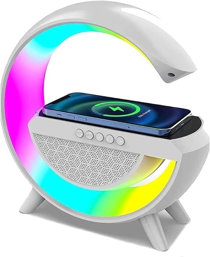 مصباح طاولة RGB مع شاحن لاسلكي 15 واط Led Wireless Charging Speaker