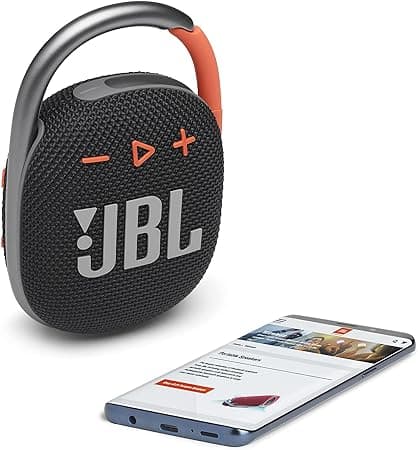 JBL Clip 4 Portable Wireless Speaker - Black/Orange