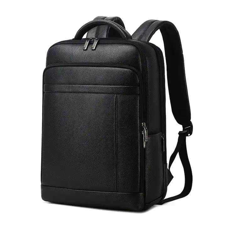 Men's Leather Backpack Fingerprint Lock FL-V2211