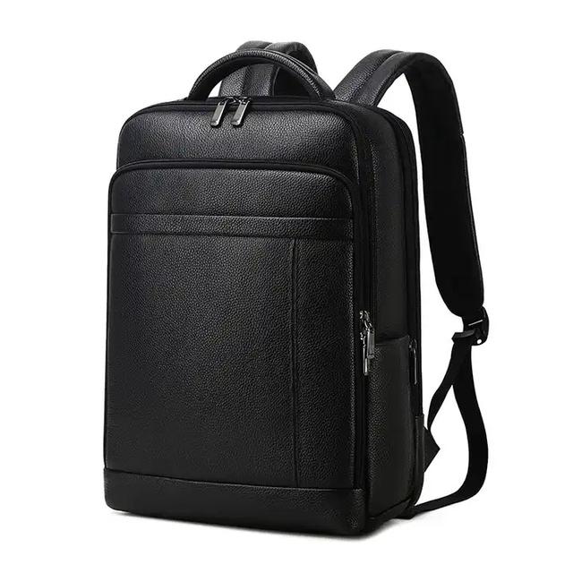 Men's Leather Backpack Fingerprint Lock FL-V2211 - SW1hZ2U6MzA5NjIyOQ==