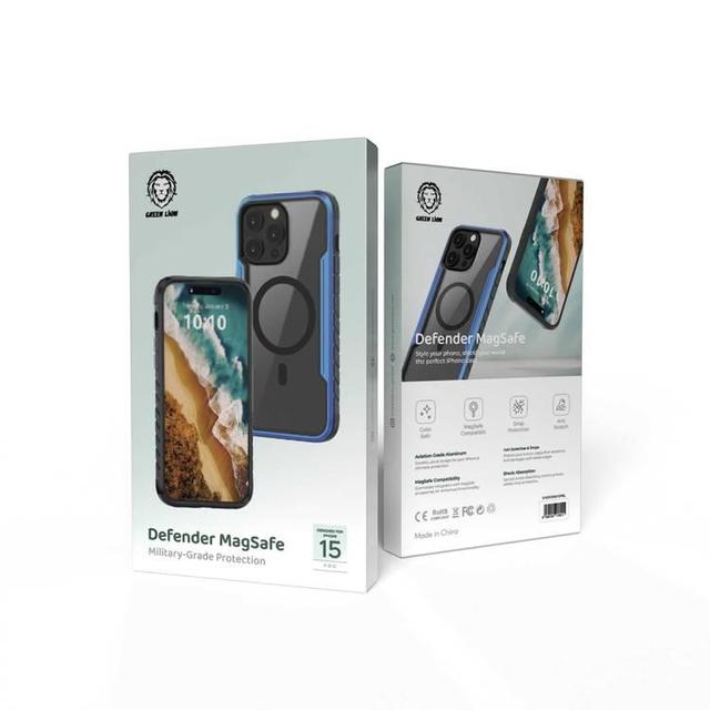Green Lion iPhone 15 Pro For Defender Magsafe Case - Dark Blue - SW1hZ2U6MzEwNzE0NQ==