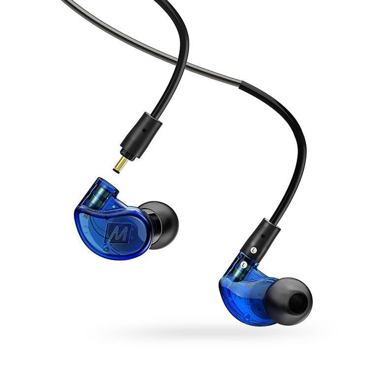 MEE Audio M6 Pro 2nd Generation In-Ear Monitors Headphones Wired + Wireless Combo Pack: Includes Stereo audio Cable and Bluetooth audio Adapter (Blue)