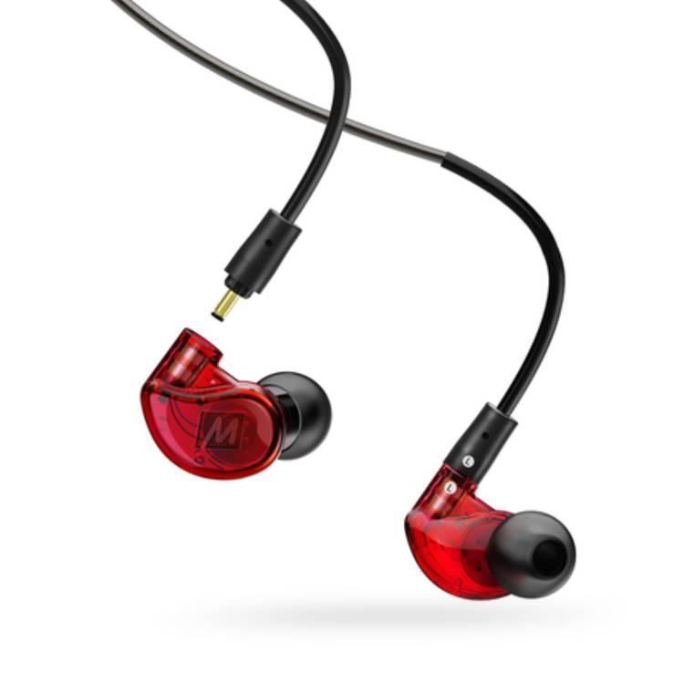 MEE Audio M6 Pro 2nd Generation In-Ear Monitors Headphones Wired + Wireless Combo Pack: Includes Stereo audio Cable and Bluetooth audio Adapter (Red)