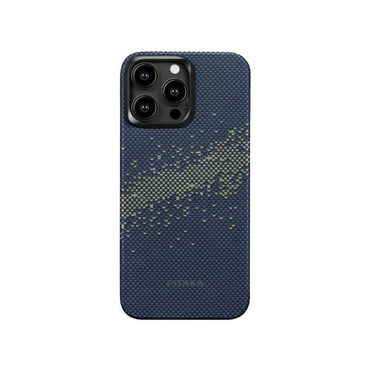 كفر ايفون 15 برو ماكس مع ماج سيف أزرق غامق مع زخرفة ذهبية بيتكا MagEZ Milky Way Galaxy Case 4 for iPhone15 Series Dark Blue iPhone 15 Pro Max